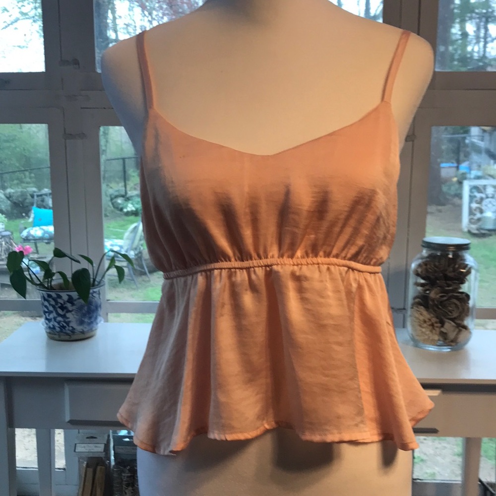 Silky pink summer top